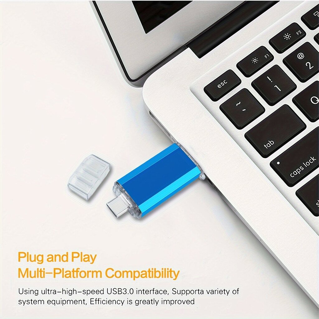 USB C Muistitikku Android Älypuhelimille, Nopea USB 3.0 Ulkoinen Tallennus OTG 2-IN-1 Kuva Tikku Type-Celle PC/Mac/Kannettaville hinta ja tiedot | Muistitikut | hobbyhall.fi