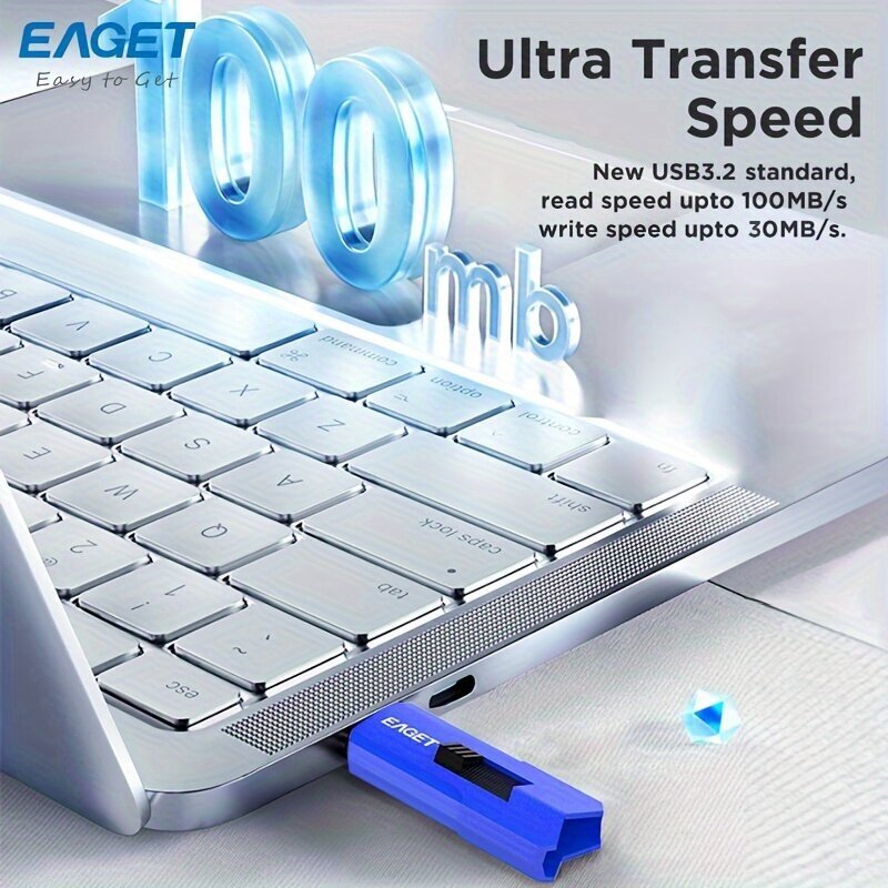 EAGET USB3.2 Muistitikku 128GB 64GB 32GB Nopea Väri U-Liitäntä. hinta ja tiedot | Muistitikut | hobbyhall.fi