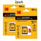 KODAK Ultra microSDXC muistikortti sovittimella 256GB/128GB/64GB/32GB hinta ja tiedot | Muistitikut | hobbyhall.fi