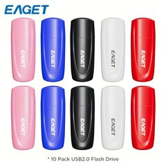 EAGET 10 Kappaletta USB Muistitikku: Monivärinen 4GB/8GB. hinta ja tiedot | Muistitikut | hobbyhall.fi