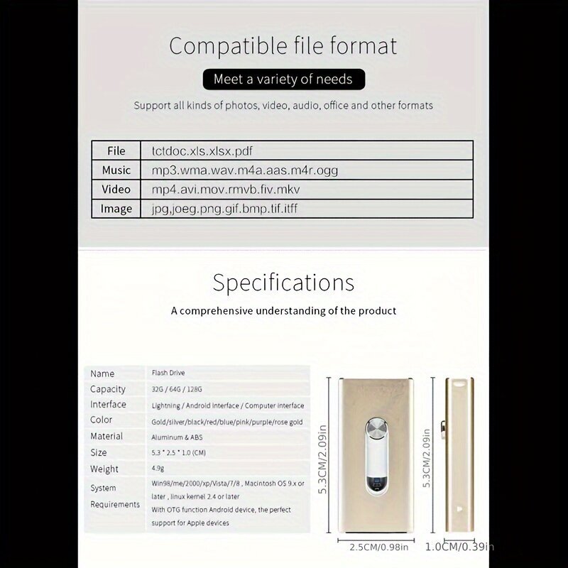 USB-muistitikku iPhonelle, 3 in 1 Valokuvatikku USB. hinta ja tiedot | Muistitikut | hobbyhall.fi