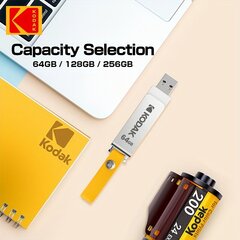 KODAK USB3.1 Metalli USB-muistitikku 64GB 128GB 256GB hinta ja tiedot | Muistitikut | hobbyhall.fi