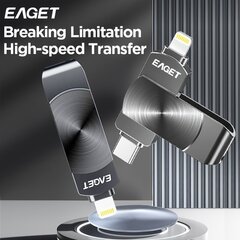 EAGET [MFI] 256GB 128GB USB-muistitikku IPhonelle 2-in-1 Type C muisti hinta ja tiedot | Muistitikut | hobbyhall.fi