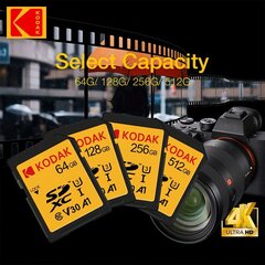 KODAK Suuri Nopeus SD Kortti 64-512GB Kameralle hinta ja tiedot | Muistitikut | hobbyhall.fi