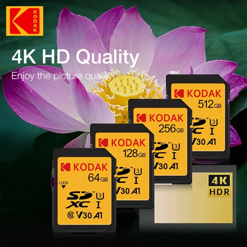 KODAK Suuri Nopeus SD Kortti 64-512GB Kameralle hinta ja tiedot | Muistitikut | hobbyhall.fi