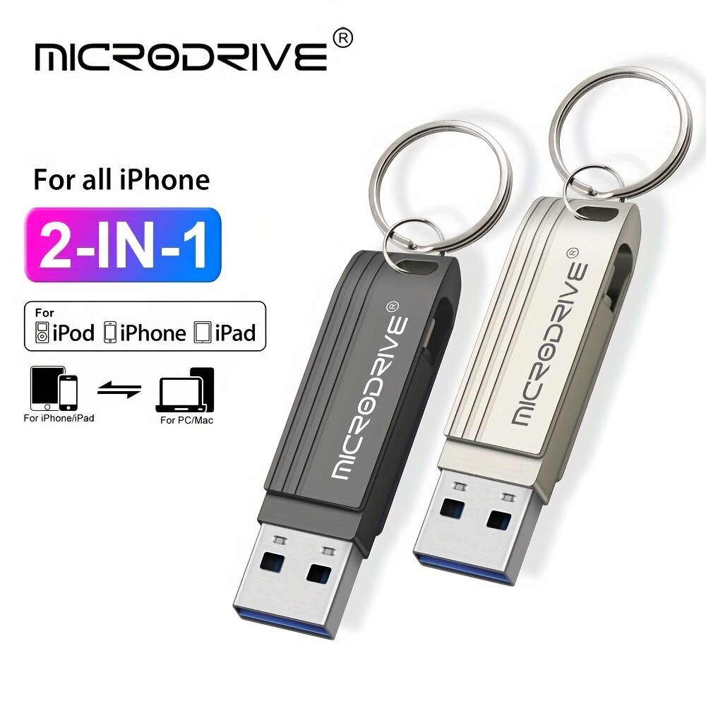 MicroDrive 2-in-1 USB 3.0 Muistitikku, Avainrengas. hinta ja tiedot | Muistitikut | hobbyhall.fi