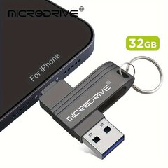 MicroDrive 2-in-1 USB 3.0 Muistitikku, Avainrengas. hinta ja tiedot | Muistitikut | hobbyhall.fi