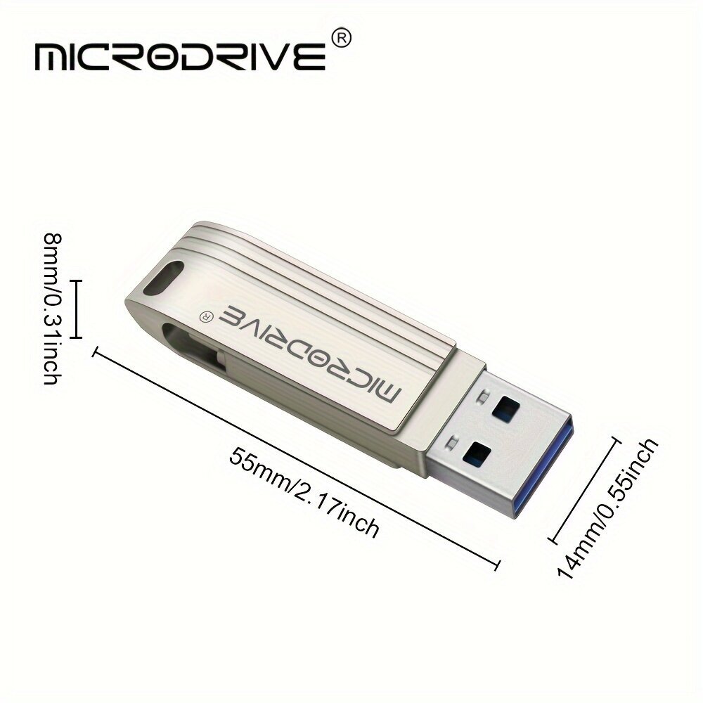 MicroDrive 2-in-1 USB 3.0 Muistitikku, Avainrengas. hinta ja tiedot | Muistitikut | hobbyhall.fi