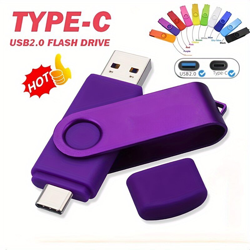 2024 Uusi USB 2.0 TYYPPI C Muistitikku OTG Kynäasema Nopea 2-in-1. hinta ja tiedot | Muistitikut | hobbyhall.fi