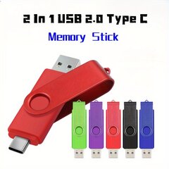 2024 Uusi USB 2.0 TYYPPI C Muistitikku OTG Kynäasema Nopea 2-in-1. hinta ja tiedot | Muistitikut | hobbyhall.fi