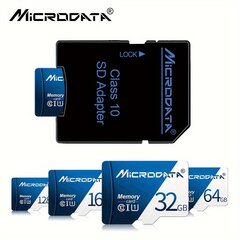 Microdata Nopea Mikro SD Kortti Adapterilla - Useita Pakkausvaihtoehtoja, Luokka 10 U3 TF Kortti hinta ja tiedot | Muistitikut | hobbyhall.fi