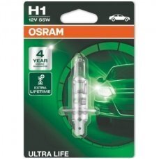 Polttimot Osram Ultra Life H1, P14,5s, 1 kpl hinta ja tiedot | Polttimot | hobbyhall.fi