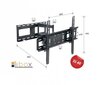 Teline Libox Londyn LB-400, 32''-65'',45 kg, VESA 600 x 400, musta hinta ja tiedot | TV-seinätelineet | hobbyhall.fi