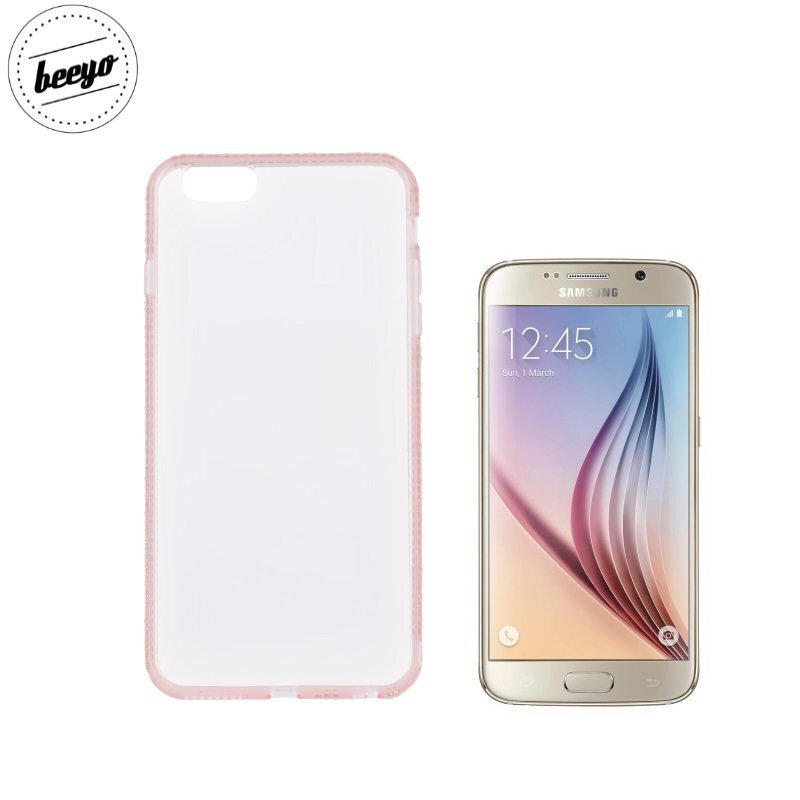 Beeyo Diamond Frame Samsung Galaxy S6 pinkki (GSM024220) hinta ja tiedot | Puhelimen kuoret ja kotelot | hobbyhall.fi