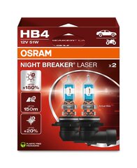 Polttimot Osram Night Breaker Laser (seuraava sukupolvi) HB4, 51W hinta ja tiedot | Polttimot | hobbyhall.fi