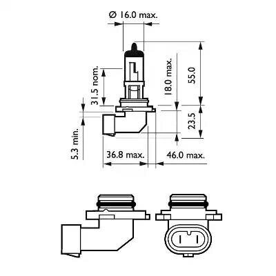 Lamppu 12V HB4 55W + 30% VISION PHILIPS 9006PRC1 hinta ja tiedot | Polttimot | hobbyhall.fi