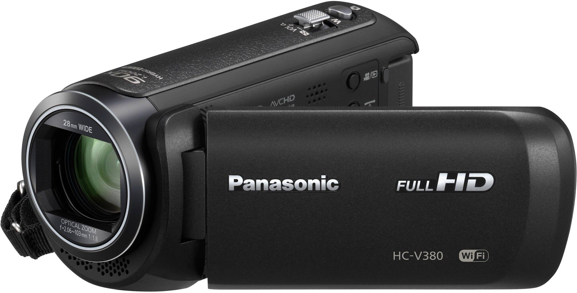 Videokamera Panasonic HC-V380, musta. hinta ja tiedot | Videokamerat | hobbyhall.fi