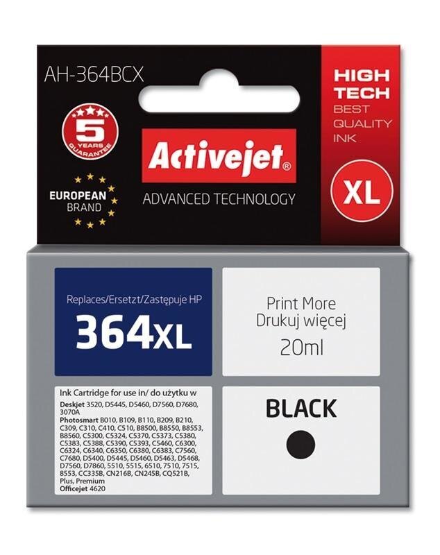 Mustepatruuna Activejet AH364BCX, musta, 20ml hinta ja tiedot | Mustekasetit | hobbyhall.fi