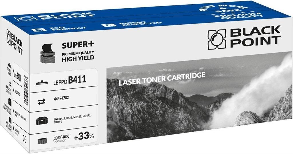 Toner Black Point LBPPOB411 | black | 4000 pp | Oki | 44574702 | OKI B431 hinta ja tiedot | Laserkasetit | hobbyhall.fi