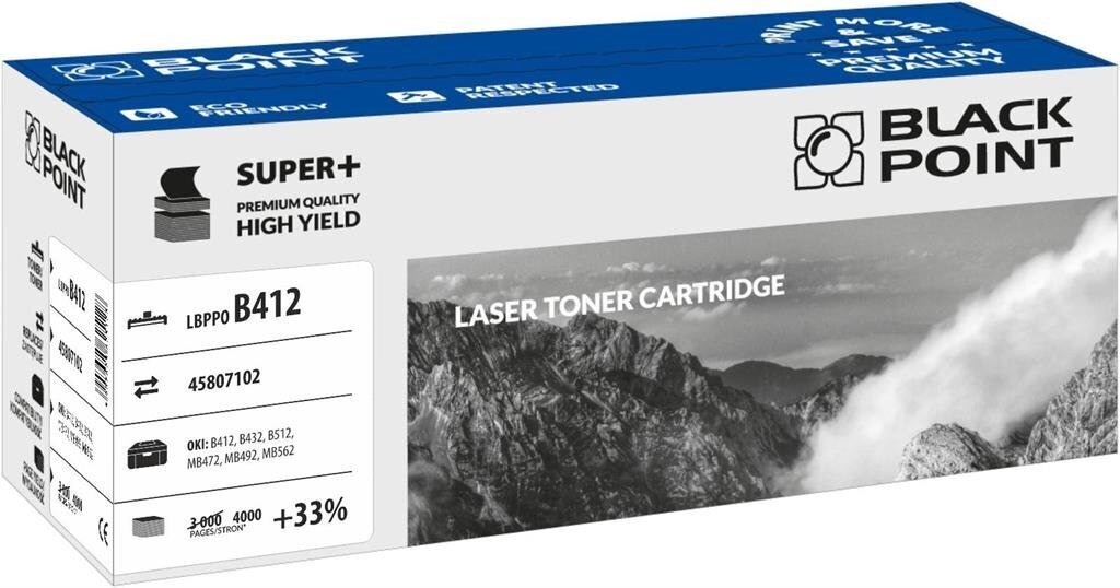 Toner Black Point LBPPOB412 | black | 4 000 pp | Oki B412 / B432 / B512 hinta ja tiedot | Laserkasetit | hobbyhall.fi