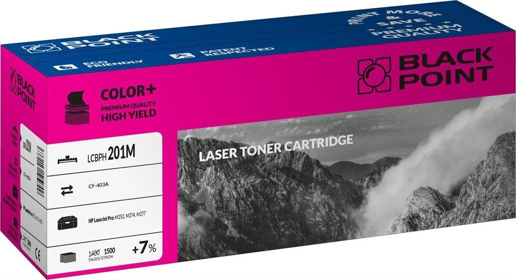 Black Point LCBPH201M tulostusMustekasetti pinkki (magenta) 1 500 s | HP CF403A hinta ja tiedot | Laserkasetit | hobbyhall.fi