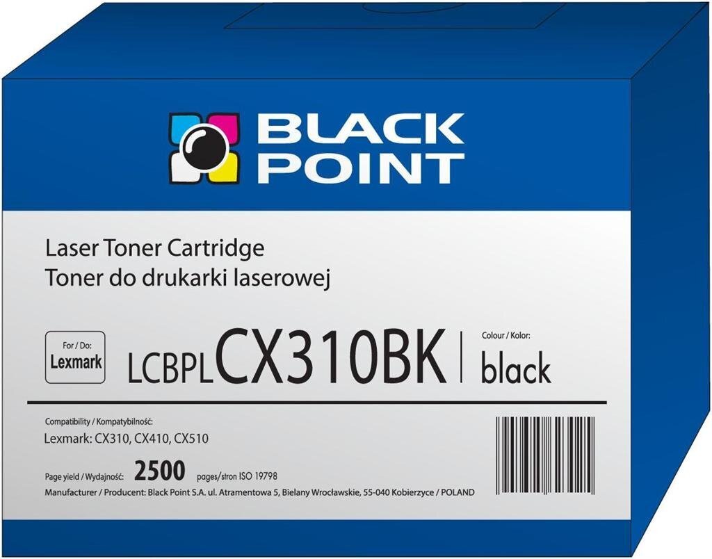 Toner Black Point LCBPLCX310BK | black | 2500 pp | Lexmark | 80C2SK0 hinta ja tiedot | Laserkasetit | hobbyhall.fi