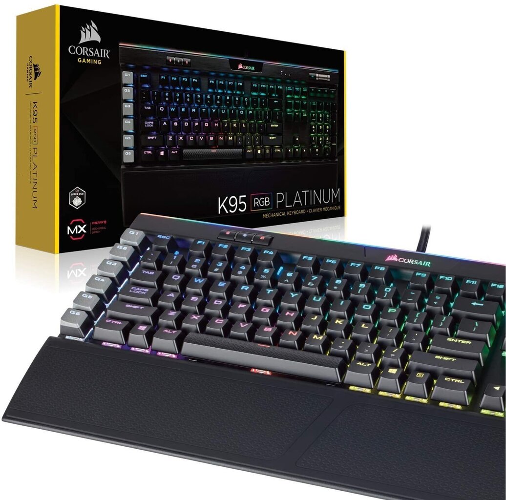 Corsair Gaming K95 RGB Platinum, musta hinta ja tiedot | Näppäimistöt | hobbyhall.fi