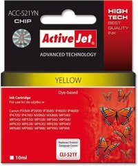 -Activejet ACC-521YN (Canon CLI-521Y), keltainen hinta ja tiedot | Mustekasetit | hobbyhall.fi