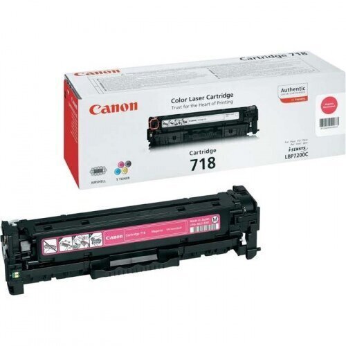 Canon 718 Magenta Toner Cartridge for LBP7200 (2900p./5%) hinta ja tiedot | Laserkasetit | hobbyhall.fi