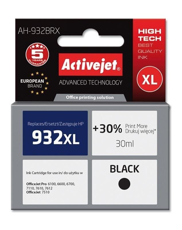 Activejet AH-932BRX (HP 932XL CN053AE), musta hinta ja tiedot | Mustekasetit | hobbyhall.fi