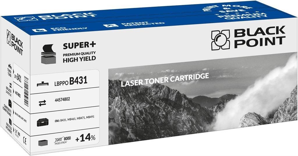 Toner Black Point LBPPOB431 | Black | 8 000 pp | Oki 44574802 hinta ja tiedot | Laserkasetit | hobbyhall.fi