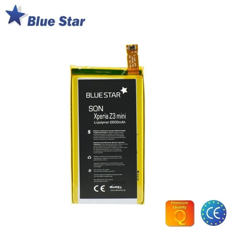 BlueStar Battery Sony Xperia D5803 D5833 Xperia Z3 Mini Li-Ion 2600 mAh Analog 1282-1203 hinta ja tiedot | Näytönsuojakalvot ja -lasit | hobbyhall.fi