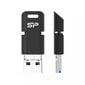 Silicon Power muisti USB OTG Mobile C50 32GB, USB 3.1+micro USB+Type C, musta hinta ja tiedot | Muistitikut | hobbyhall.fi