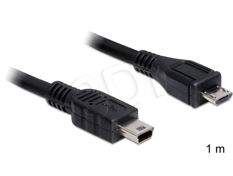 Delock USB 2.0 kaapeli MicroUSB->miniUSB 1m hinta ja tiedot | Kaapelit ja adapterit | hobbyhall.fi