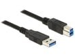 Delock Cable USB 3.0 Type-A male > USB 3.0 Type-B male 1.5 m black hinta ja tiedot | Kaapelit ja adapterit | hobbyhall.fi