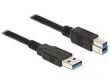 Delock Cable, USB 3.0 Type-A male > USB 3.0 Type-B male, 2 m hinta ja tiedot | Kaapelit ja adapterit | hobbyhall.fi