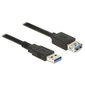Delock Extension cable USB 3.0 Type-A male > USB 3.0 Type-A female 0.5m black hinta ja tiedot | Kaapelit ja adapterit | hobbyhall.fi