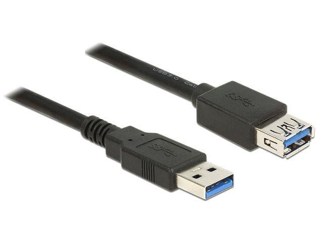Delock Extension cable USB 3.0 Type-A male > USB 3.0 Type-A female 0.5m black hinta ja tiedot | Kaapelit ja adapterit | hobbyhall.fi