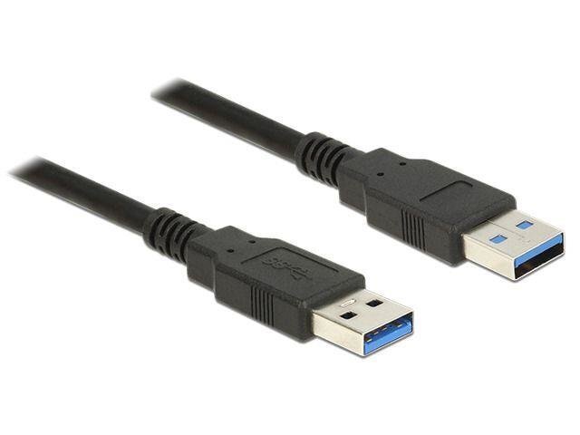 Delock Cable USB 3.0 Type-A male > USB 3.0 Type-A male 0.5m black hinta ja tiedot | Kaapelit ja adapterit | hobbyhall.fi