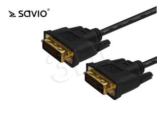 Monitori kaapeli Elmak Savio CL-53, DVI-D 24 pin, Dual Link, 3 m hinta ja tiedot | Kaapelit ja adapterit | hobbyhall.fi