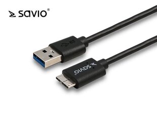 Savio microUSB USB-kaapeli 1m musta (SAVKABELCL-102) hinta ja tiedot | Savio Puhelimet, älylaitteet ja kamerat | hobbyhall.fi