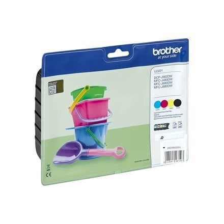 Brother LC221 Multipack Value Ink Cartridge - includes LC221 BK/C/M/Y ink cartridges hinta ja tiedot | Laserkasetit | hobbyhall.fi