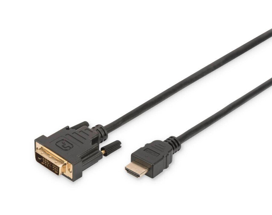 ASSMANN HDMI Kaapelisovitin 1.3 HDMI AM (pistoke) / DVI-D (18 + 1) M (pistoke) 2m hinta ja tiedot | Kaapelit ja adapterit | hobbyhall.fi