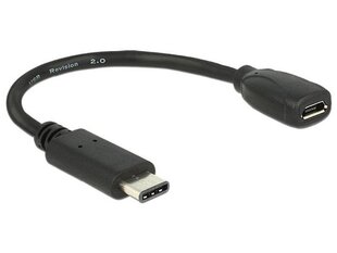 Delock 65578, USB C - micro USB B, 15 cm hinta ja tiedot | Delock Kodinkoneet ja kodinelektroniikka | hobbyhall.fi