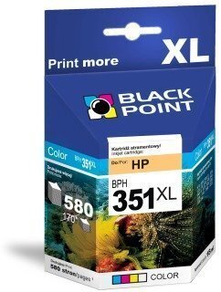 Mustepatruuna Black Point, 351XL, kolmivärinen hinta ja tiedot | Mustekasetit | hobbyhall.fi