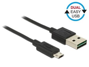 Delock - Kabelis Micro USB AM-BM DUAL EASY-USB 1m hinta ja tiedot | Kaapelit ja adapterit | hobbyhall.fi