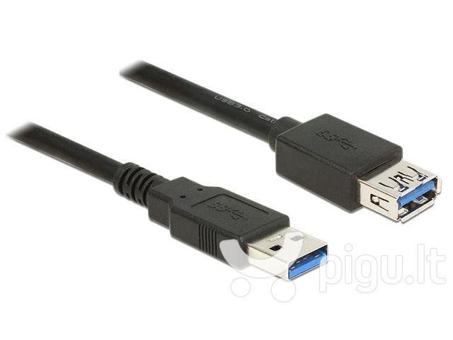 Delock Extension cable USB 3.0 Type-A male > USB 3.0 Type-A female 2m black hinta ja tiedot | Kaapelit ja adapterit | hobbyhall.fi