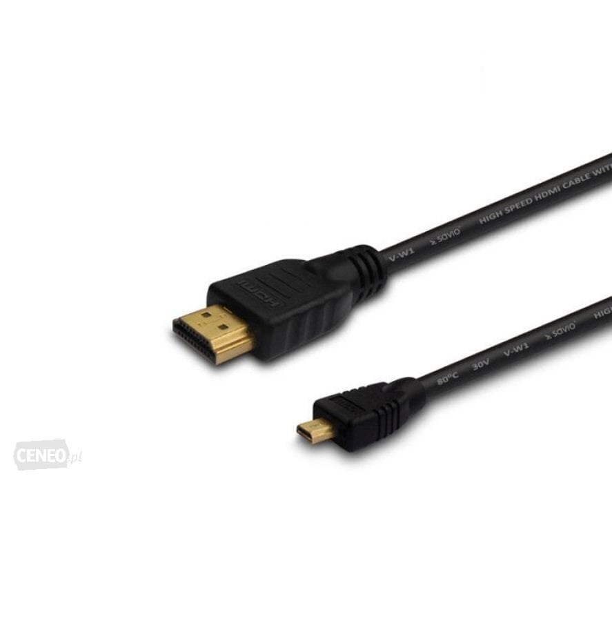 Kaapeli Elmak SAVIO CL-39, HDMI AM - micro HDMI DM, 4K x 2K, 1 m hinta ja tiedot | Kaapelit ja adapterit | hobbyhall.fi