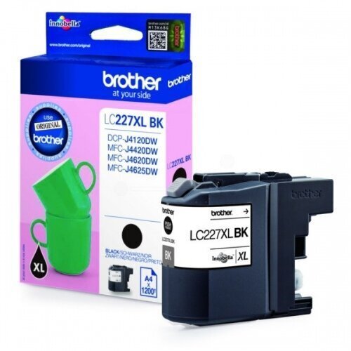 Brother LC227XLBK, Black Ink Cartridge 1200 pages hinta ja tiedot | Mustekasetit | hobbyhall.fi