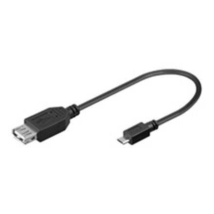 USB Adapter Micro B-M/ USB A-female, OTG, 0.2m kanssa hinta ja tiedot | Kaapelit ja adapterit | hobbyhall.fi